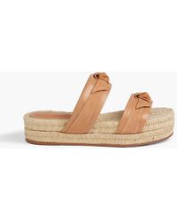 Alexandre Birman - Clarita Bow-embellished Leather Platform Espadrille Sandals - Lyst
