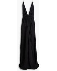 Another Tomorrow - Geraffte robe aus crêpe - Lyst