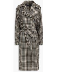 Rag & Bone - Harris Prince Of Wales Checked Woven Trench Coat - Lyst