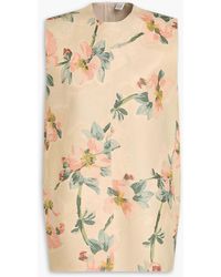 TOTEME - Floral-Print Leather Top - Lyst