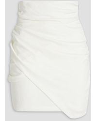 IRO - Lannie Wrap-effect Draped Crepe Mini Skirt - Lyst