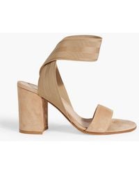 Gianvito Rossi - Emily Suede And Stretch Sandals - Lyst