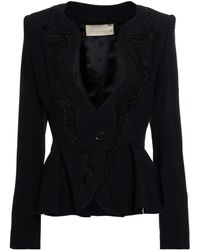 black peplum jacket uk