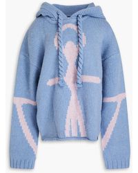 JW Anderson - Intarsia Wool Hooded Sweater - Lyst