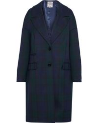 Baum und Pferdgarten Darlene Checked Twill Coat Navy - Blue