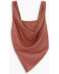 Nanushka - Petra Draped Satin Tank - Lyst