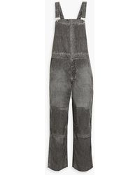 Rag & Bone - Black magic latzhose aus bedrucktem TM mit denim-effekt - Lyst