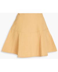 Ulla Johnson - Kiara Cotton, Linen And Silk-blend Mini Skirt - Lyst