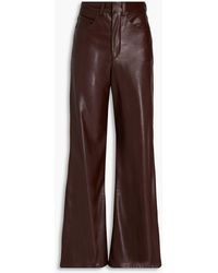 Enza Costa - Faux Leather Wide-leg Pants - Lyst