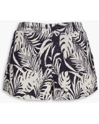 The Upside - Naomi Printed Cotton-blend Terry Shorts - Lyst