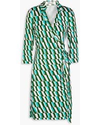 Diane von Furstenberg - Jeanne Printed Silk-jersey Wrap Dress - Lyst