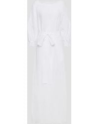 I.D Sarrieri Belted Broderie Anglaise Cotton Maxi Dress - White
