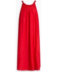 Loulou de Saison - Kika Cotton-blend Poplin Midi Dress - Lyst