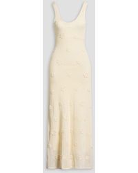 Sandro Fish-Motif Crochet-Knit Dress in Natural | Lyst UK