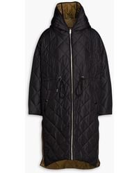 Maje - Quilted Shell Hooded Coat - Lyst
