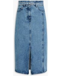 3.1 Phillip Lim - Belted Denim Midi Skirt - Lyst