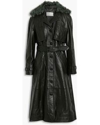 Zimmermann - Rhythm Shearling-trimmed Leather Trench Coat - Lyst