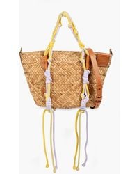Zimmermann - Leather-trimmed Woven Straw Tote - Lyst