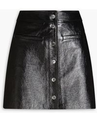 Maje - Crinkled Faux Leather Mini Skirt - Lyst