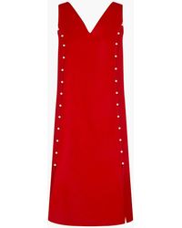 Huishan Zhang Charee Embellished Wool-blend Felt Dress - Red