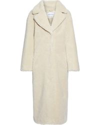 Stand Studio Camille Cocoon Faux Shearling Coat - White