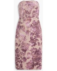 Dries Van Noten - Diao trägerloses midikleid aus devoré-samt - Lyst