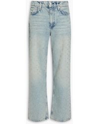 Rag & Bone - Shea hoch sitzende jeans mit geradem bein mit nieten - Lyst