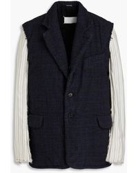 Maison Margiela - Bedruckter blazer aus popeline und woll-tweed - Lyst