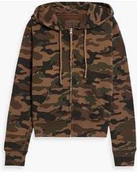 Nili Lotan - Callie Camouflage French Cotton-terry Zip-up Hoodie - Lyst