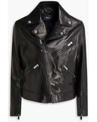 Versace - Leather Biker Jacket - Lyst