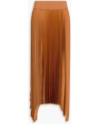 JOSEPH - Ade Pleated Satin-crepe Maxi Skirt - Lyst