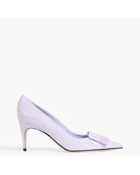 Sergio Rossi - Sr1 75 Embellished Patent-leather Pumps - Lyst