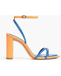 Alexandre Birman - Elisa Two-tone Smooth And Patent-leather Sandals - Lyst