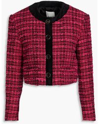 Sandro - Marante Cropped Cotton-blend Tweed Jacket - Lyst
