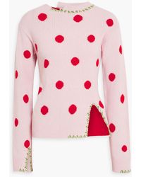 Marni - Pullover aus jacquard-strick aus wolle mit polka-dots - Lyst