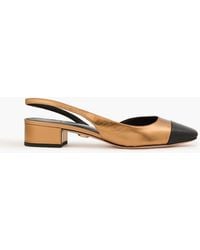 Veronica Beard - Cecile Two-Tone Leather Slingback Pumps - Lyst
