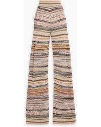 Missoni - Metallic Space-Dyed Crochet-Knit Wide-Leg Pants - Lyst