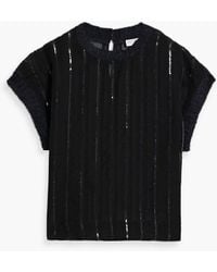 Brunello Cucinelli - Sequin-Embellished Silk-Organza Top - Lyst