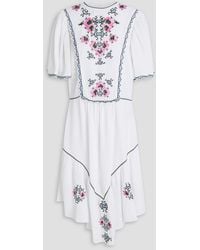Isabel Marant - Sinezia Embroidered Crepe Midi Dress - Lyst