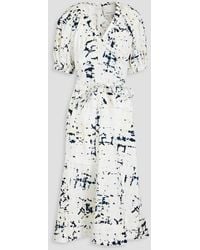 3.1 Phillip Lim - Belted Pleated Printed Cotton-poplin Midi Dress - Lyst
