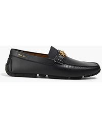 Bally - Pexon Embellished Leather Driving Shoes - Lyst