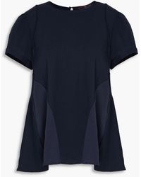 High - Satin And Crepe Top - Lyst