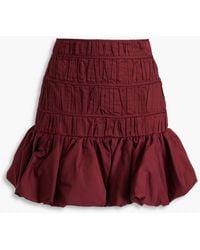 Aje. - La Vie Plissé Cotton-poplin Mini Skirt - Lyst