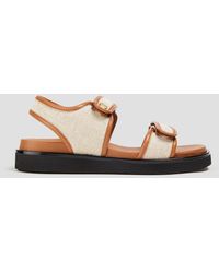 Claudie Pierlot - Leather And Canvas Sandals - Lyst