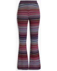 Missoni - Gestreifte schlaghose aus einer baumwollmischung - Lyst