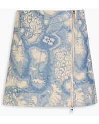 Ganni - Minirock aus jacquard aus einer baumwollmischung - Lyst