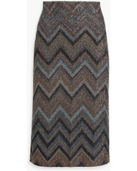 Missoni - Sequin-embellished Metallic Crochet-knit Midi Skirt - Lyst