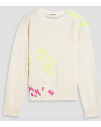 Valentino Garavani - Embroidered Wool And Cashmere-blend Sweater - Lyst