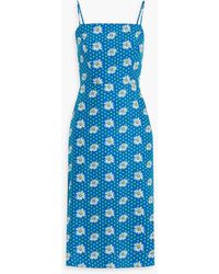 HVN - Nora Printed Silk Dress - Lyst