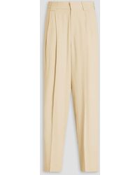 Petar Petrov - Evidence Pleated Wool-blend Wide-leg Pants - Lyst